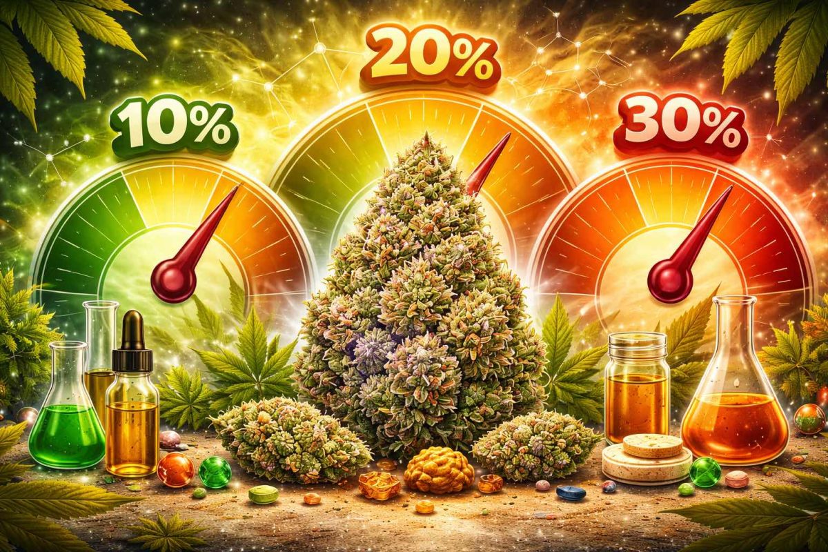 niveles de THC en cannabis